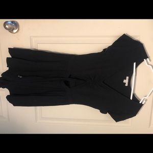 Black Romper with Peekaboo Hole